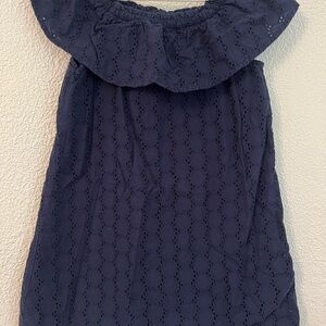 Nautica Dark Blue Eyelet Dress